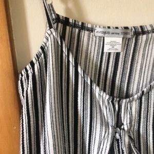 Black and white Striped Tank